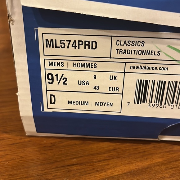 New Balance 574 ML574PRD varsity pack shoes sneakers red new Mens Size 9.5 - Picture 12 of 12